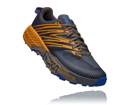 Hoka One One Herre Speedgoat 4 Trail Løpesko Castlerock/Golden Gul Norge-06QTL